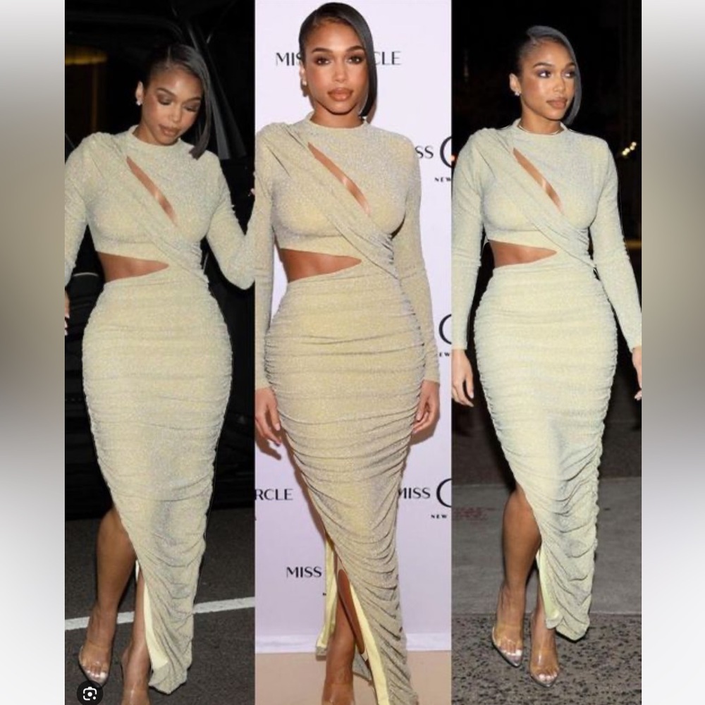 Cut-out Sage Dress